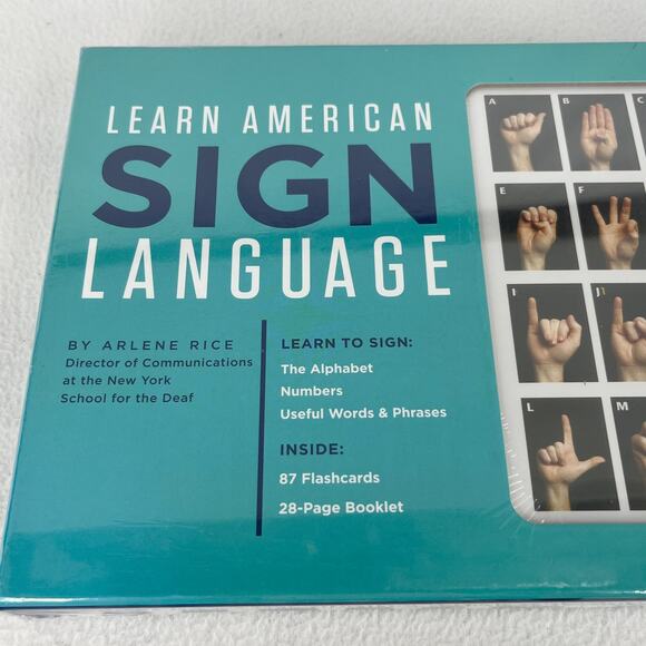 Learn American Sign Language By Arlene Rice Book Flash Cards New - Picture 12 of 14